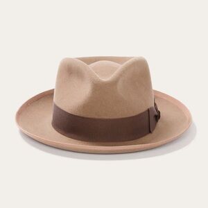 Crazy Train Beige Fedora with Brown Band